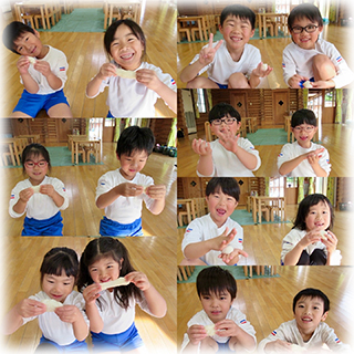 阪手こども園のお友達みんなと一緒におもちつき会をしました　～こどもの森阪手保育園～